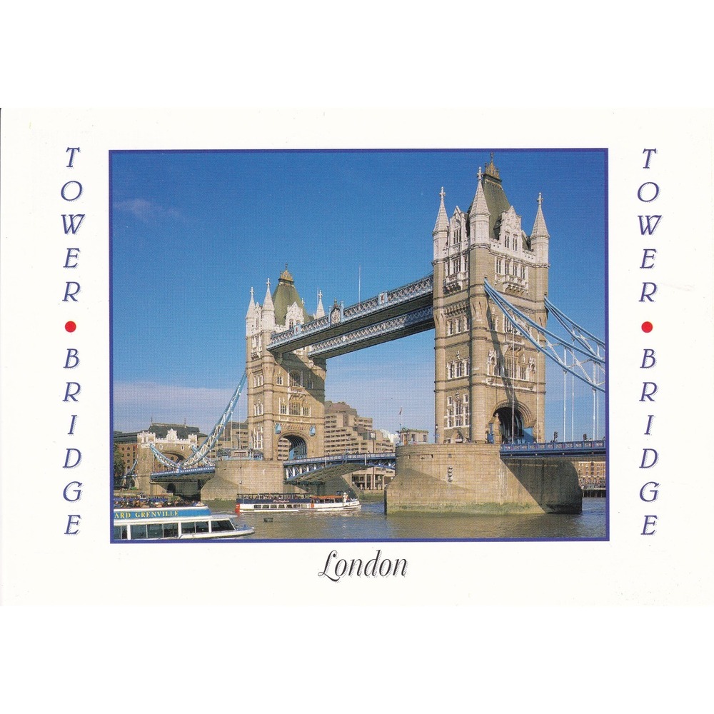 1997 Tower Bridge London Postcard Gothic Architectural Landmark Unposted